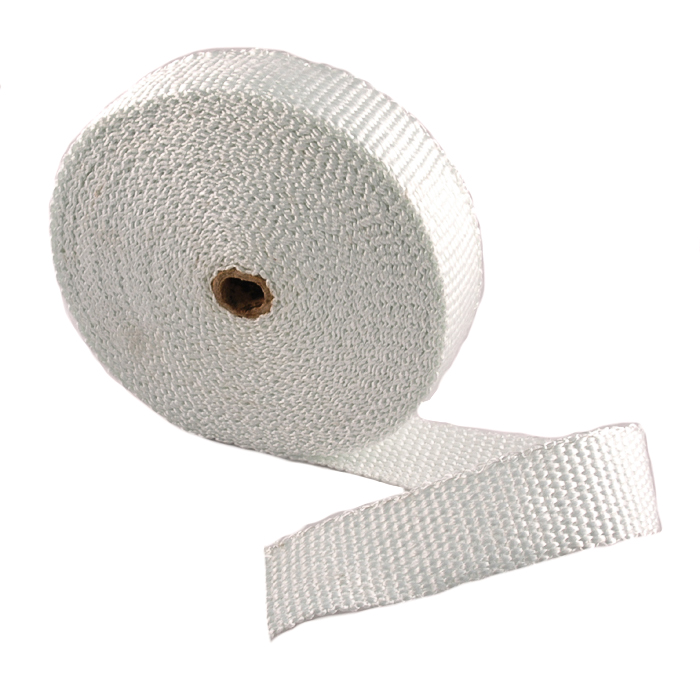 White 2" wide x 1/8" thick High Temperature Exhaust/Header Wrap